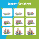 Holz-Parkhaus für Kinder mit Zubehör Parkgarage Spielzeug Spielgarage