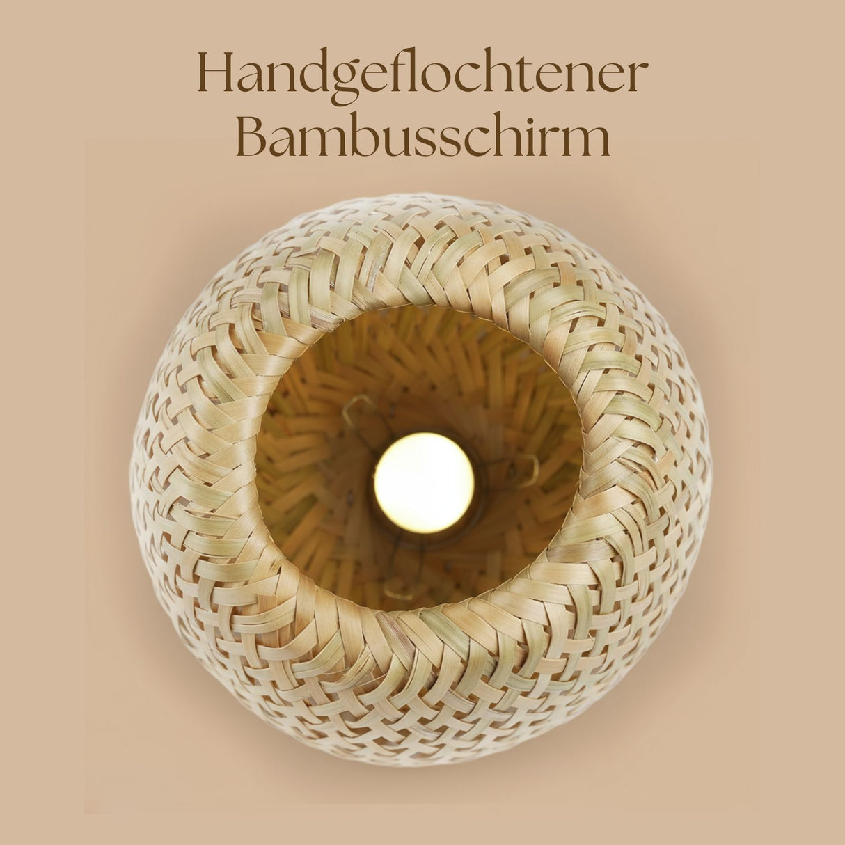 Bambus-Tischlampe Dekotischlampe LED-Tischleuchte Bambuslampe
