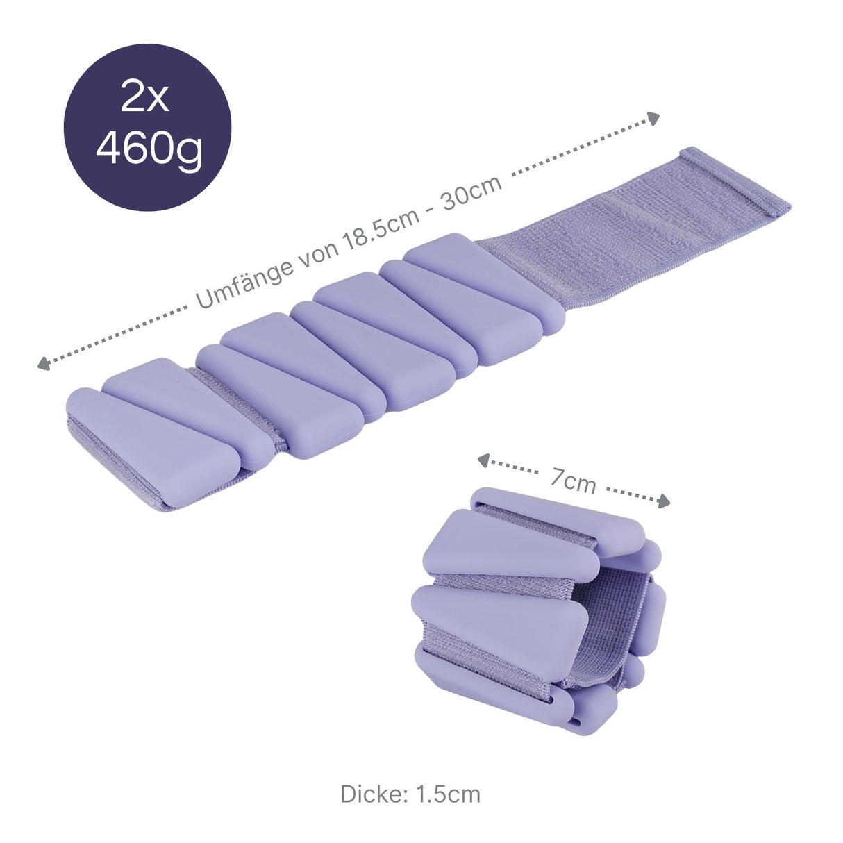 2er-Set Gewichtsmanschetten Handgelenkgewichte Fitnessmanschette
