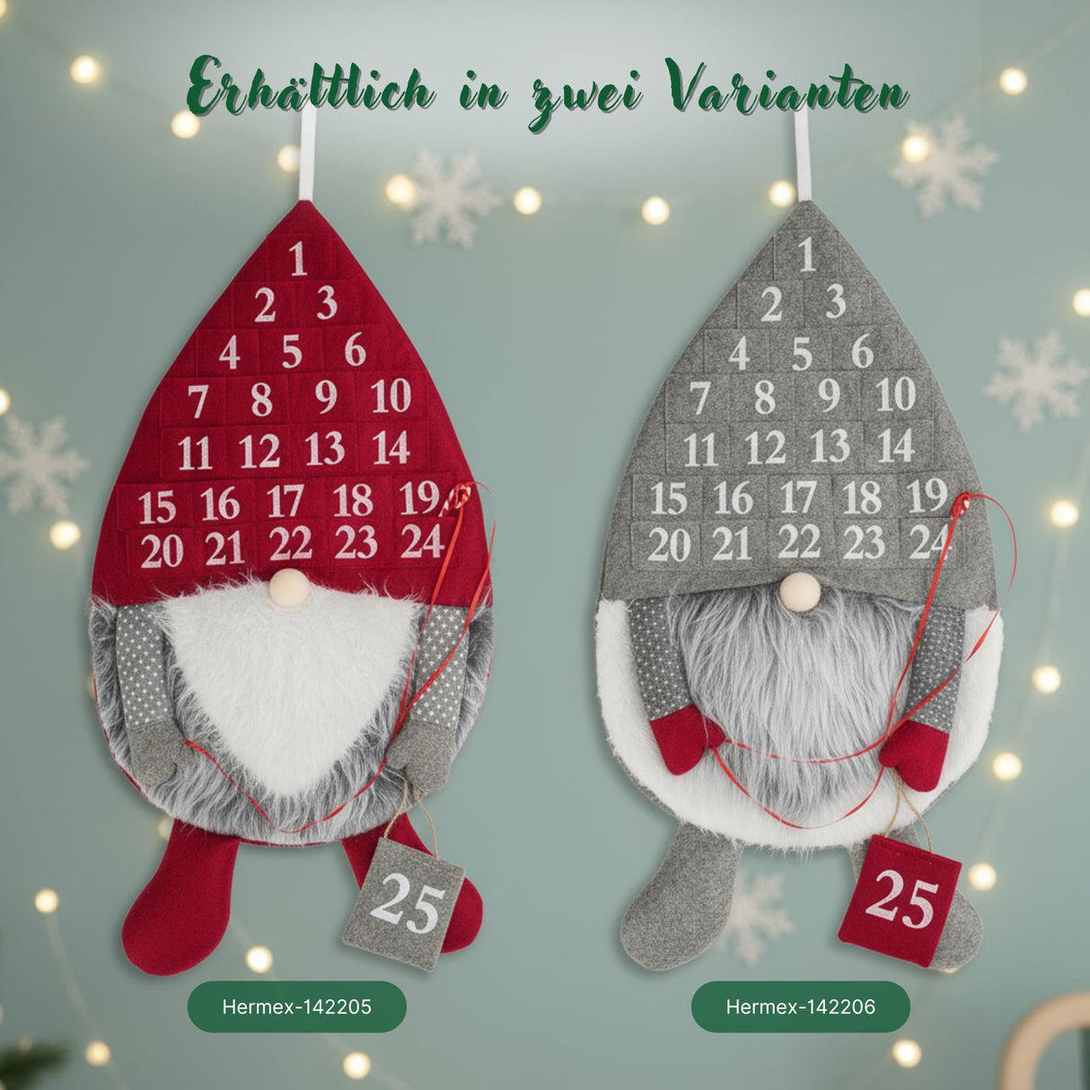 Adventskalender Wichtel Filz-Adventskalender Weihnachtskalender