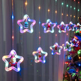 LED Weihnachtslichterkette 3m Sternlichterkette Sternen-Lichtervorhang