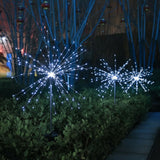 2er-Set LED Solar-Feuerwerkslichter Gartenleuchte Lichterkette Deko