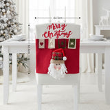 Stuhlhusse mit Weihnachtmann Weihnachts-Stuhldeko Stuhlbezug