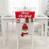 Stuhlhusse mit Schneemann Weihnachts-Stuhldeko Stuhlbezug Stuhlüberzug