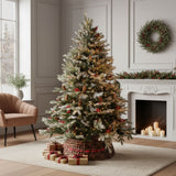 Weihnachtsbaumkorb Tannenbaum-Kragen Christbaum-Rock Flechtkorb