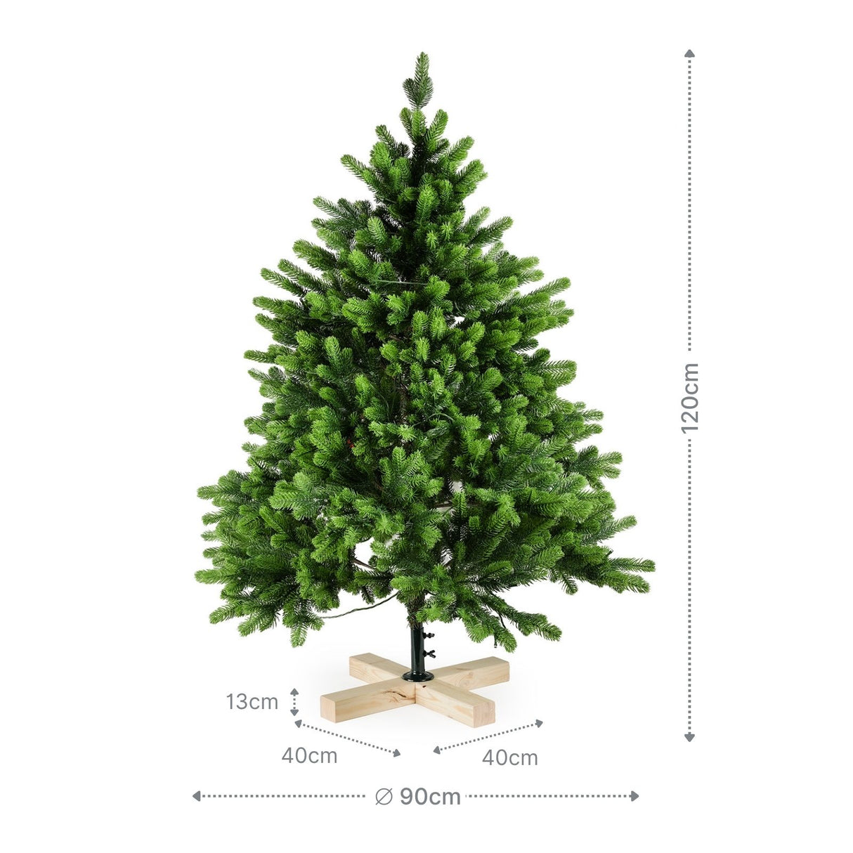 Weihnachtsbaum 120cm mit LED Kunsttanne Christbaum Tannenbaum Tanne