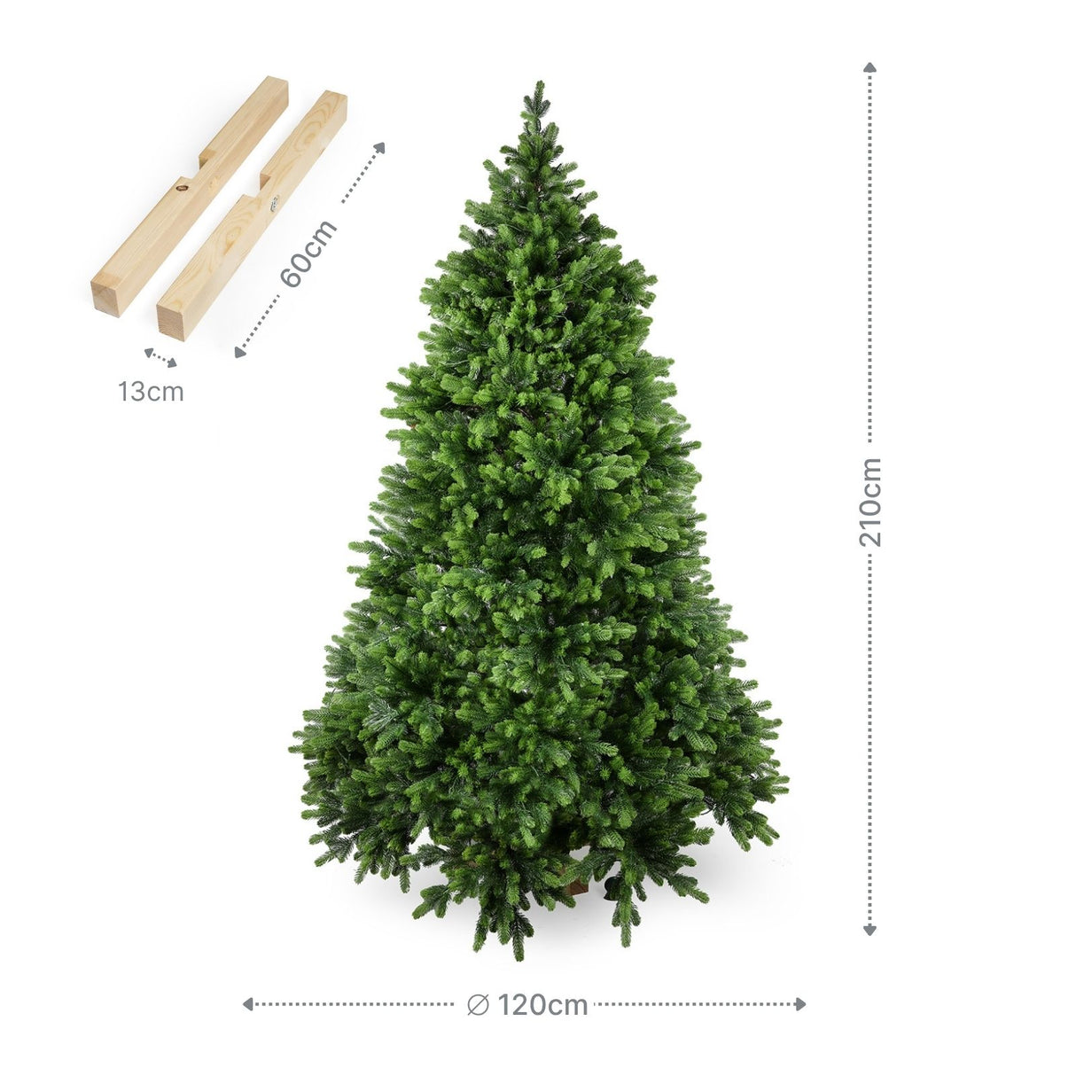 Weihnachtsbaum 210cm mit LED Kunsttanne Christbaum Tannenbaum Tanne –  Hermex.ch