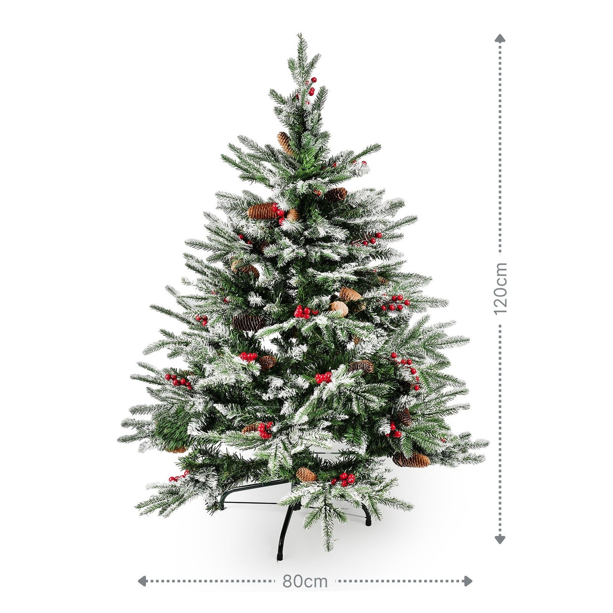 Weihnachtsbaum 120cm mit Schnee Kunsttanne Christbaum Tannenbaum