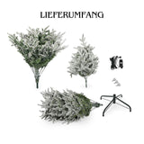 Weihnachtsbaum 180cm mit Schnee und LED Christbaum Kunsttanne Tanne