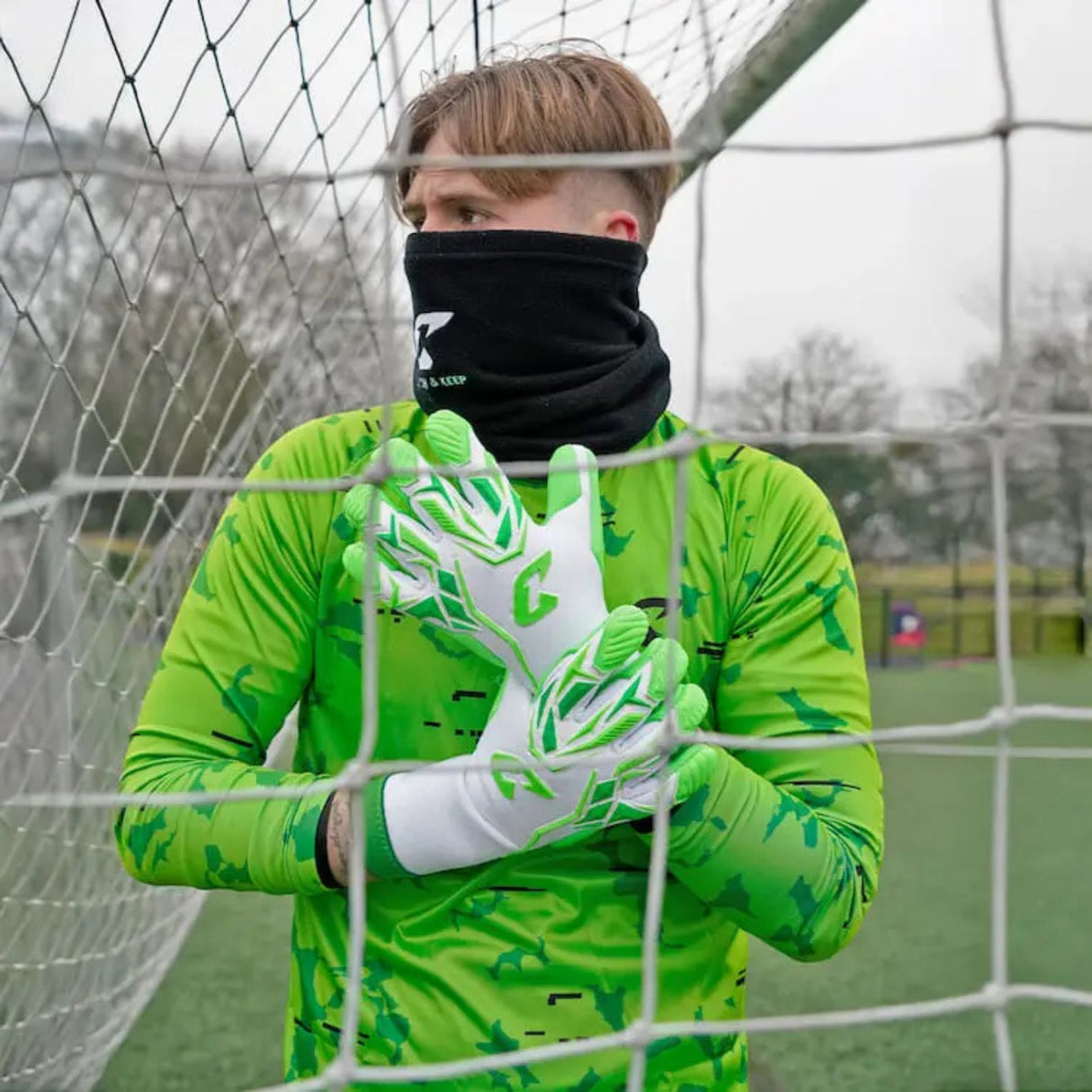 Fussballhandschuhe ViVor Freaky Green Gr. 9.5 Torwart Goalie Handschuhe