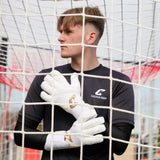 Fussballhandschuhe Invictus White Gold Gr. 9 Torwart Goalie Handschuhe