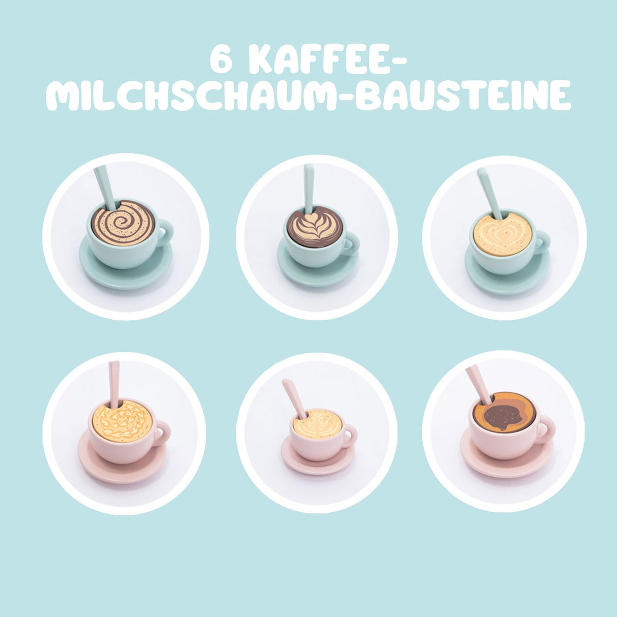 Kinder Spielzeug-Kaffeemaschine aus Holz mit Zubehör Kaffeeautomat
