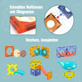 294-tlg. Magnetbahn Magnetische Kugelbahn Magnetbausteine Murmelbahn