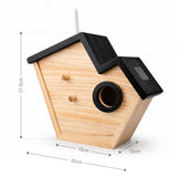 Vogelhaus mit Kamera und Solarpaneel Nistkasten Vogelhäuschen