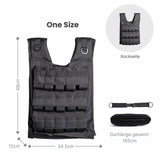Verstellbare One Size Gewichtsweste 30kg Trainingsweste Weste