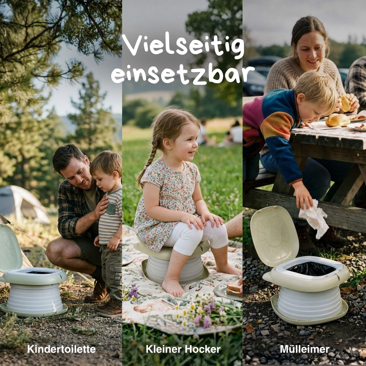 Tragbare Kindertoilette Bär Reise-Töpfchen Toilettentrainer Toilette
