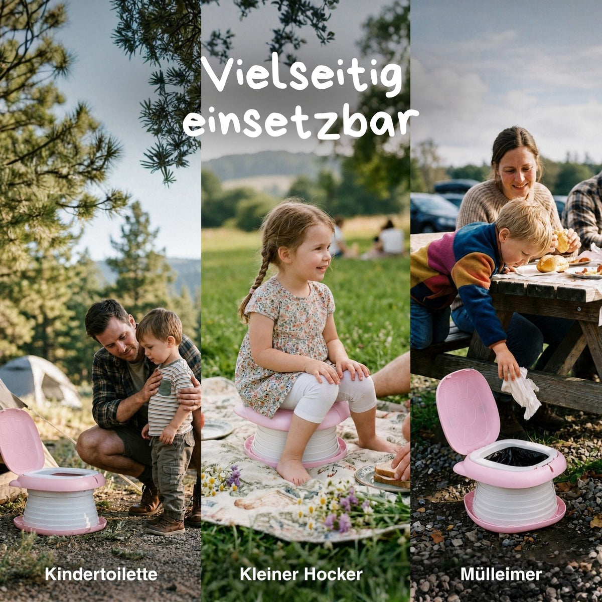 Tragbare Kindertoilette Säuli Toilette Toilettentrainer Reise-Töpfchen