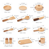15-tlg. Holz-Küchenzubehör-Set Kinder-Kochgeschirr Kinder-Küchenset