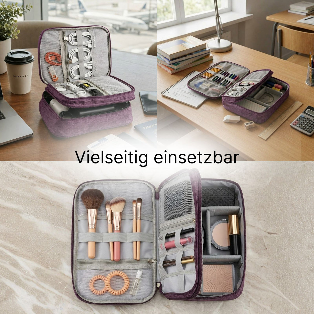 Kabel-Aufbewahrungstasche Kabeltasche Zubehörtasche Zubehör-Organizer