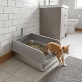 Katzentoilette Edelstahlwanne Katzen-WC Katzenklo Streuschale