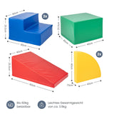 6-tlg. Softbausteinset Eckkletterer für Kinder Softplay-Bausteine