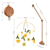 Mobile mit Halterung und Spieluhr Bienen Einschlafhilfe mit Musik