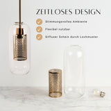 2er-Set Glas-Pendelleuchte Hängelampe Deckenleuchte Pendellampe Lampe