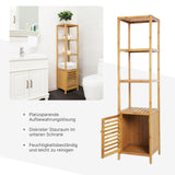 Bambus-Möbel-Set Badregal mit Schrank und Hängeschrank