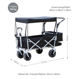 Bollerwagen mit Aufbewahrungstaschen Leiterwagen mit Zusatztaschen