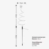 4er-Set LED-Dekoleuchte Solarleuchte Gartenbeleuchtung Spiralbaum