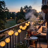 LED-Solar-Gartenbeleuchtung 6.5m Lampion-Dekoleuchte Outdoorleuchte