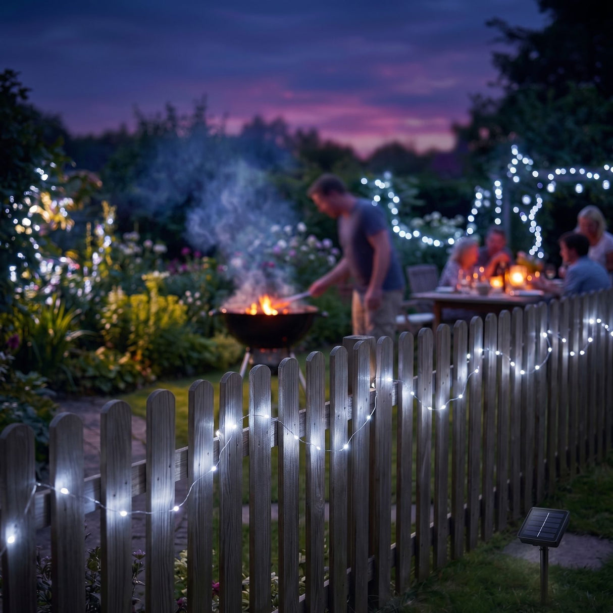 LED-Solar-Leuchtgirlande 22m Outdoor-Dekoleuchte Gartenbeleuchtung