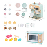 Kinderküche mit Frühstücksset Kaffeeautomat Mikrowelle Küchenmaschinen