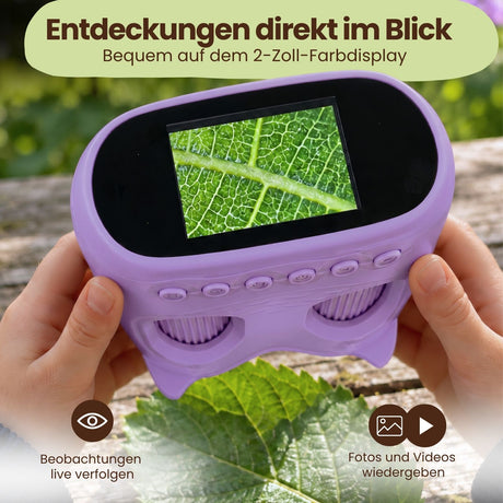 2-in-1 Kindermikroskop und -teleskop Digitalmikroskop Handmikroskop