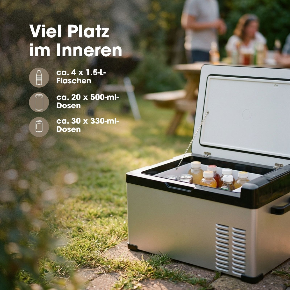Kompressor-Kühlbox 25L Camping-Kühlschrank Gefrierbox Auto-Kühlbox