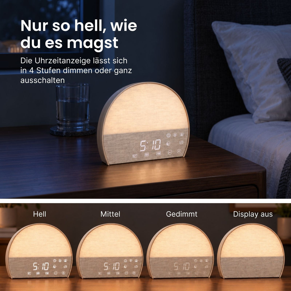 Wake-Up-Light Aufwachlicht Lichtwecker Sonnenaufgangswecker Wecklicht