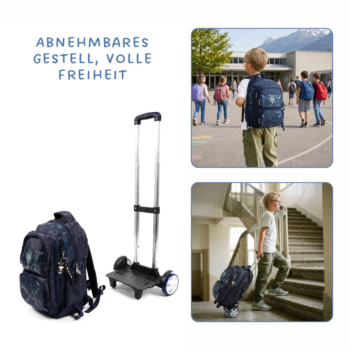 Rucksacktrolley Schulthek Schulrucksack Kofferrucksack Reiserucksack