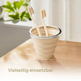 Faltbarer Silikonbecher mit Deckel Faltbecher Reisebecher Trinkbecher