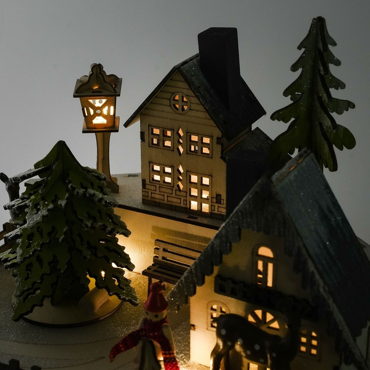Holz-Adventskalender 24 Schubladen mit LED Weihnachtskalender