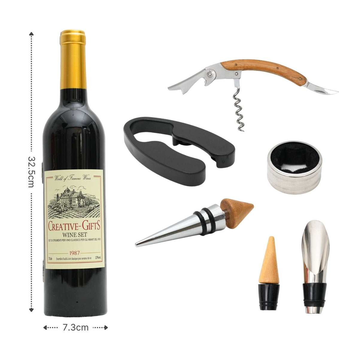 Flaschenöffner-Set Weinöffner Weinausgiesser Korkenzieher Weinstopper –