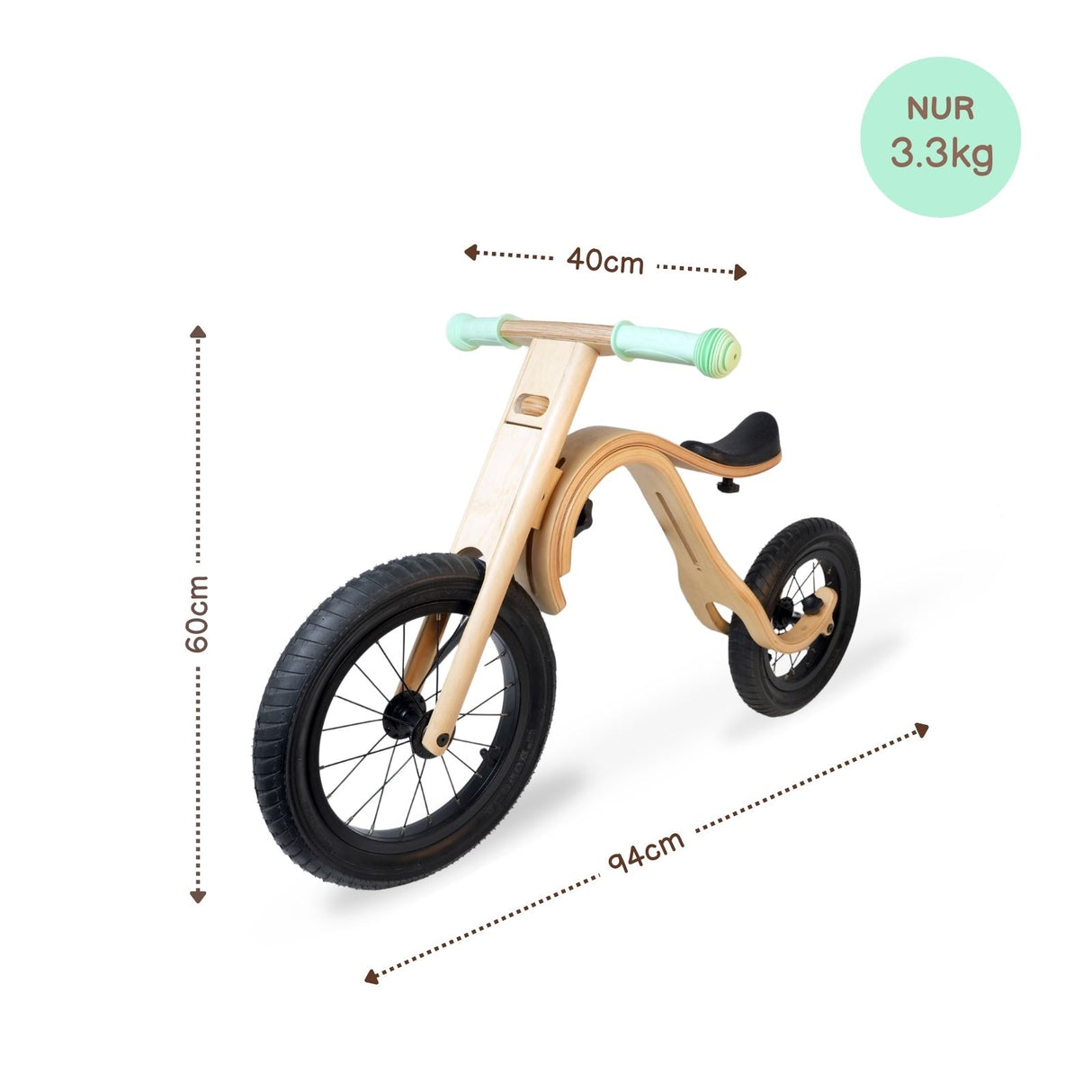 kinderfahrrad holz Baby Balance Bike 3 in 1 Lauflernrad Laufrad Kinderfahrrad aus Holz – Hermex.ch