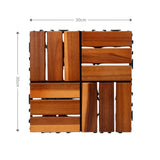 4er-Set Akazienholz-Fliesen Holzfliesen Bodenplatten Klickfliesen