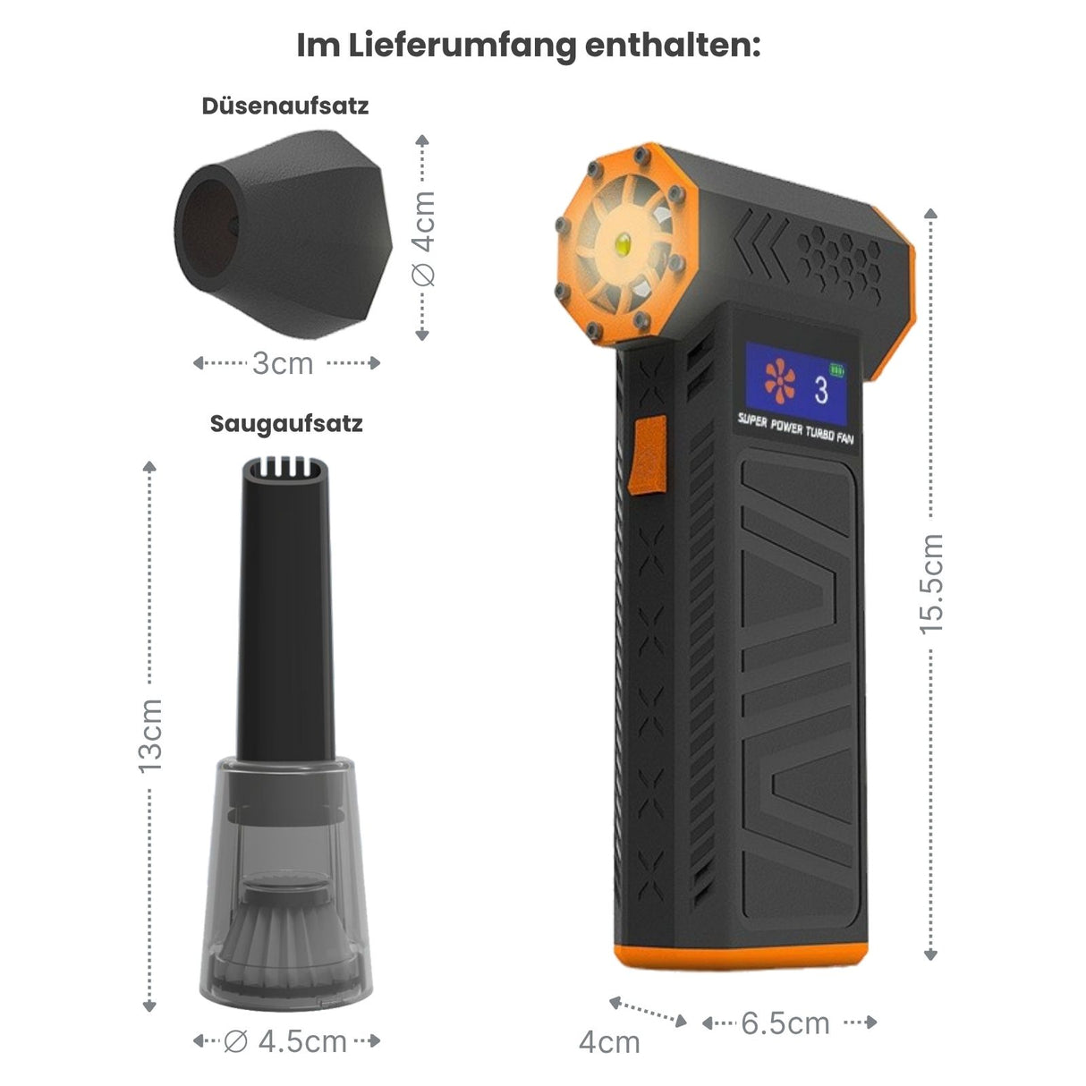 Handventilator Tragbarer Mini-Ventilator Staubsauger Staubgebläse
