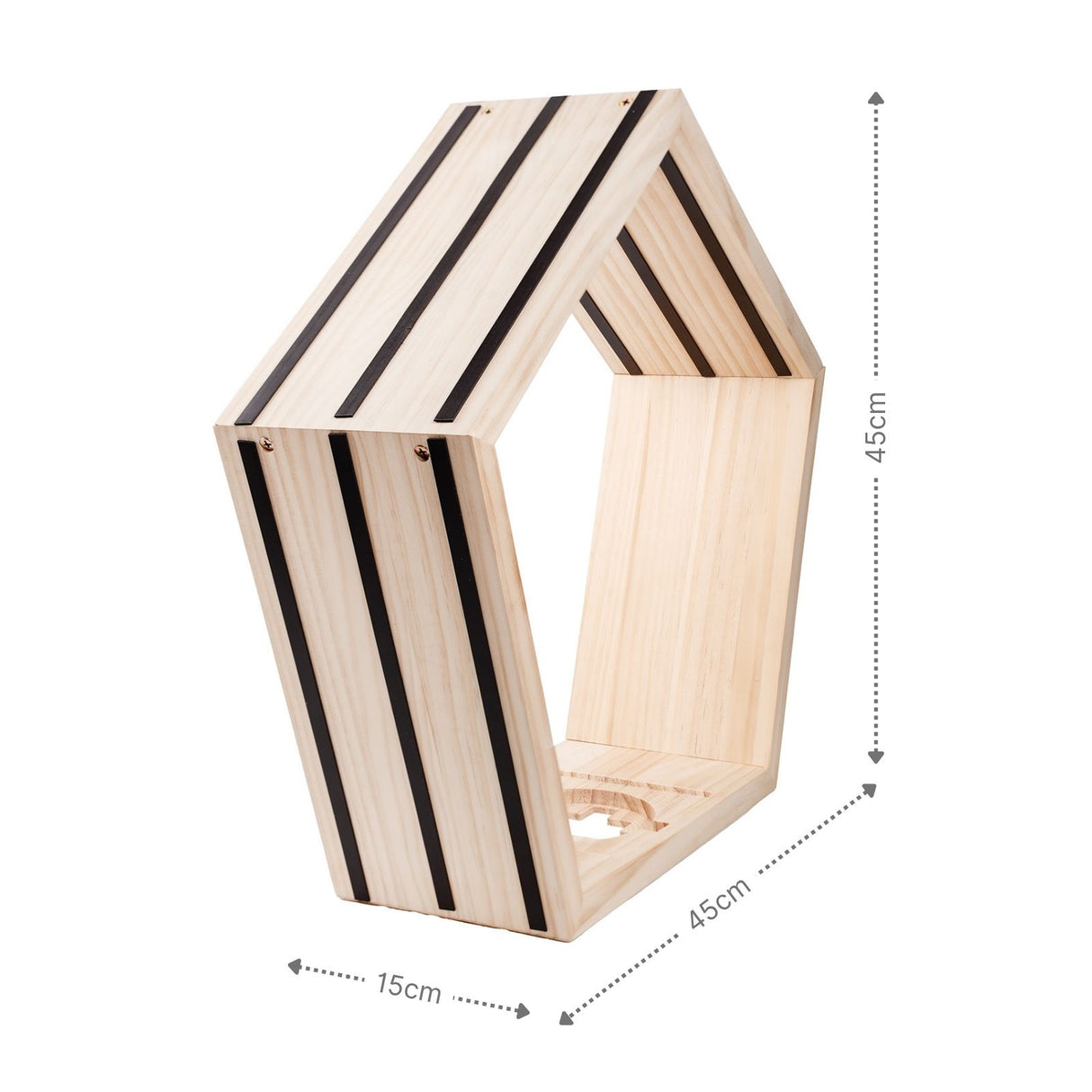 Pentagon-Holzregal für Toniebox und Toniefiguren Spielzeug-Regal