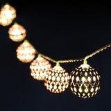 Marokkanische LED Kugelleuchte 1.5m Lichterkette Orientalische Deko