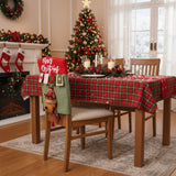 Stuhlhusse mit Rentier Weihnachts-Stuhldeko Stuhlbezug Stuhlüberzug