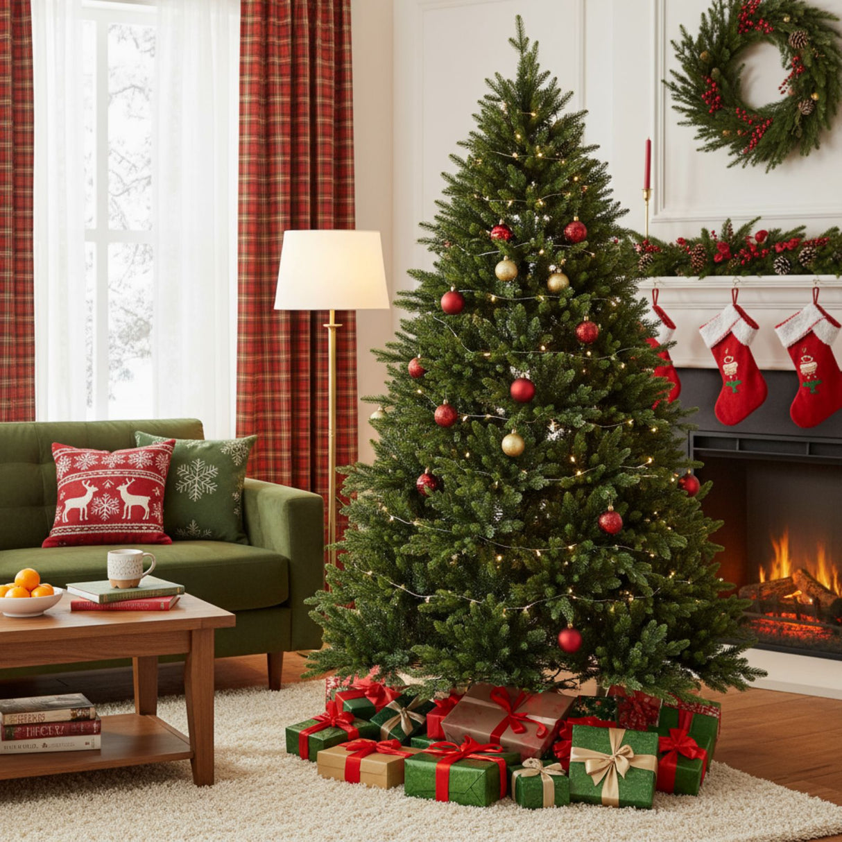 Weihnachtsbaum 210cm Kunsttanne Christbaum Tannenbaum Tanne Xmas-Baum