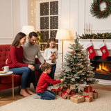 Weihnachtsbaum 120cm mit Schnee Kunsttanne Christbaum Tannenbaum