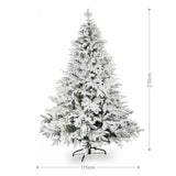 Weihnachtsbaum 210cm mit Schnee und LED Kunsttanne Tanne Christbaum