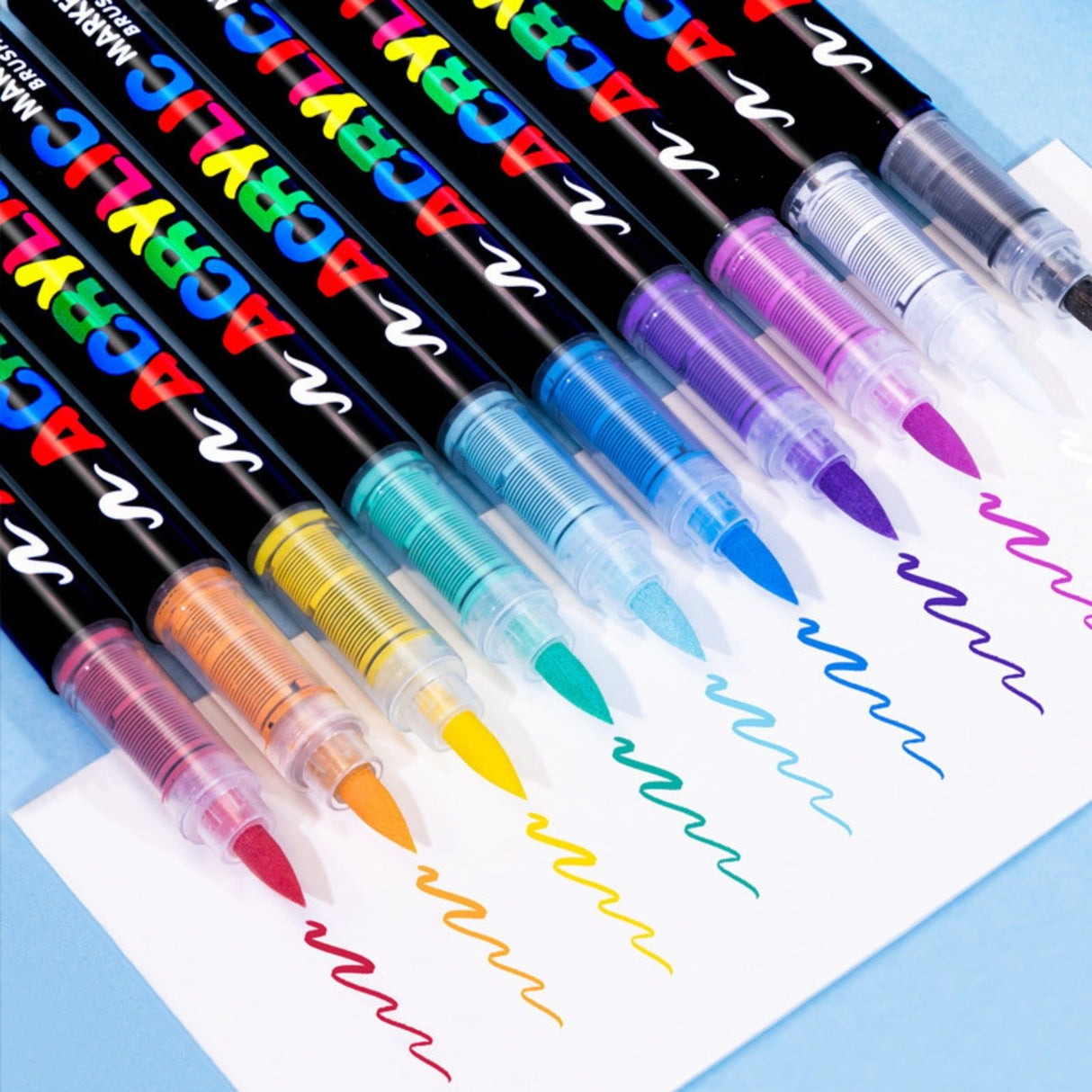 120-tlg. Set Acrylmarker Pinselstifte Arcrylstifte Acryl Brush Marker